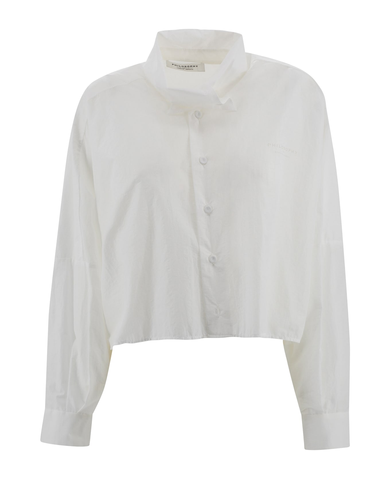 Philosophy di Lorenzo Serafini Camicia Crop Button-down - White