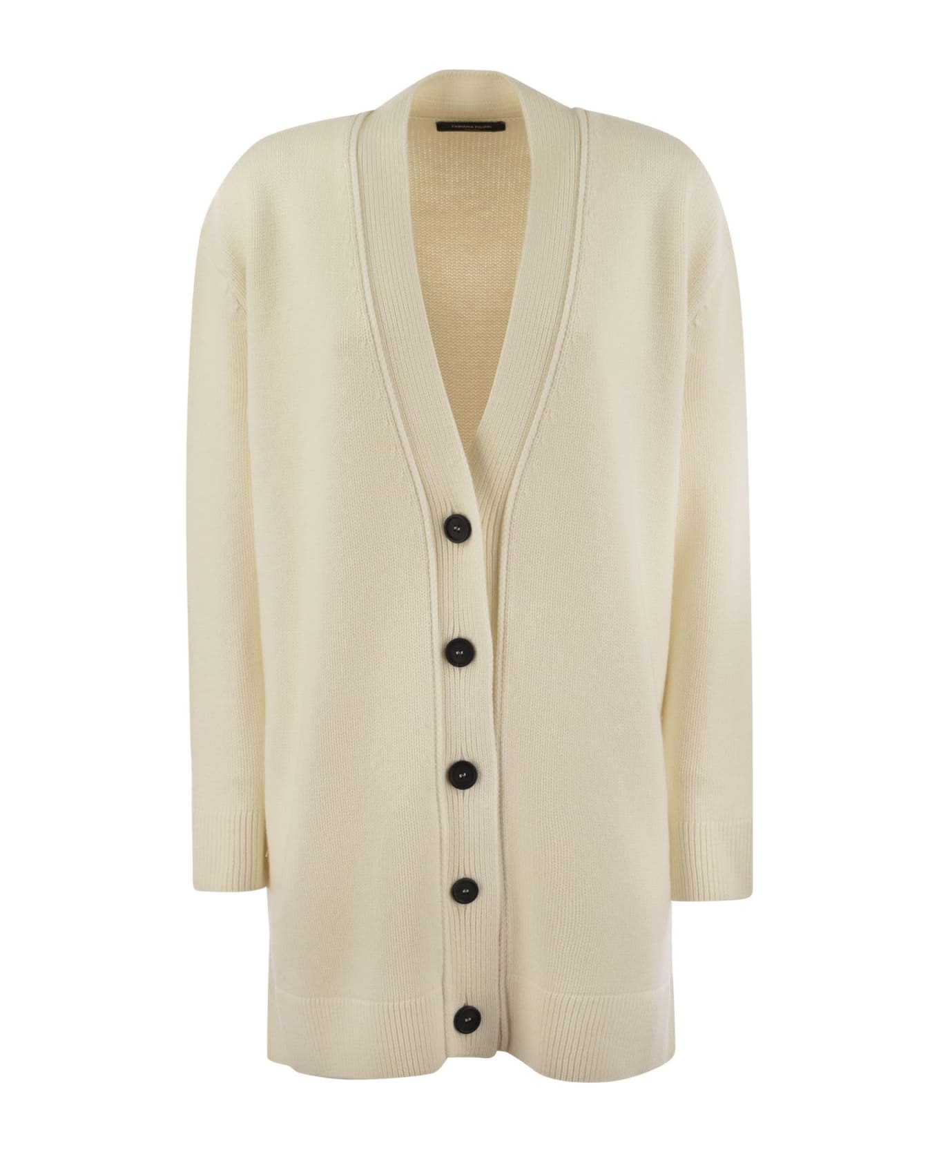 Fabiana Filippi Wool, Silk And Cashmere Cardigan - White