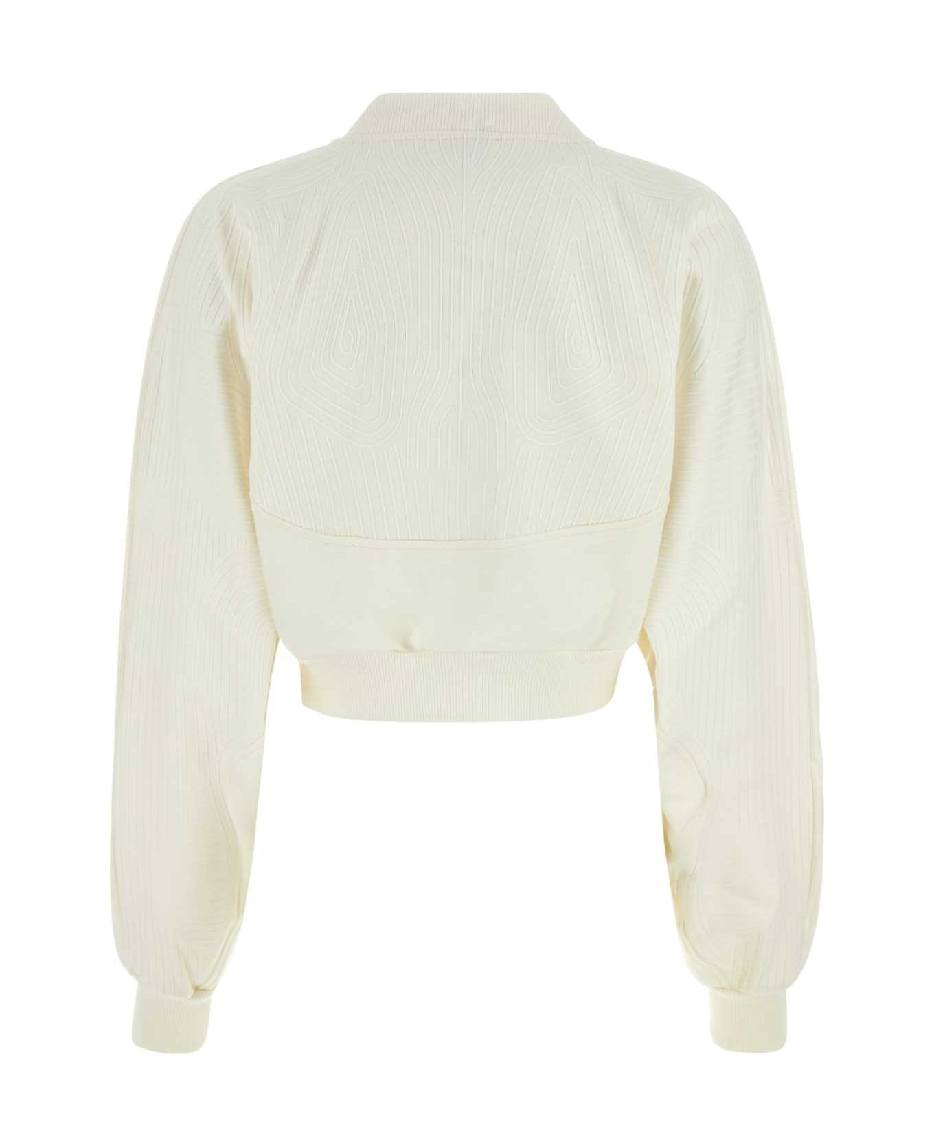 Off-White Ivory Cotton Oversize Sweatshirt - WHTWHT
