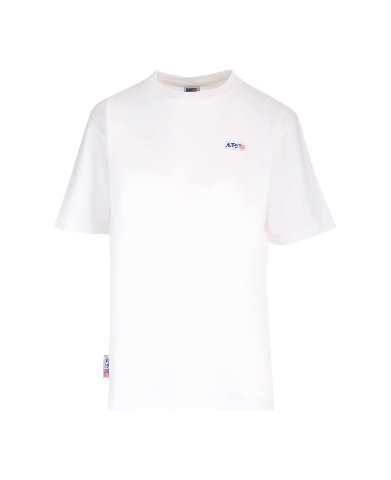 Autry Crew-neck Cotton T-shirt - Bianco Tシャツ