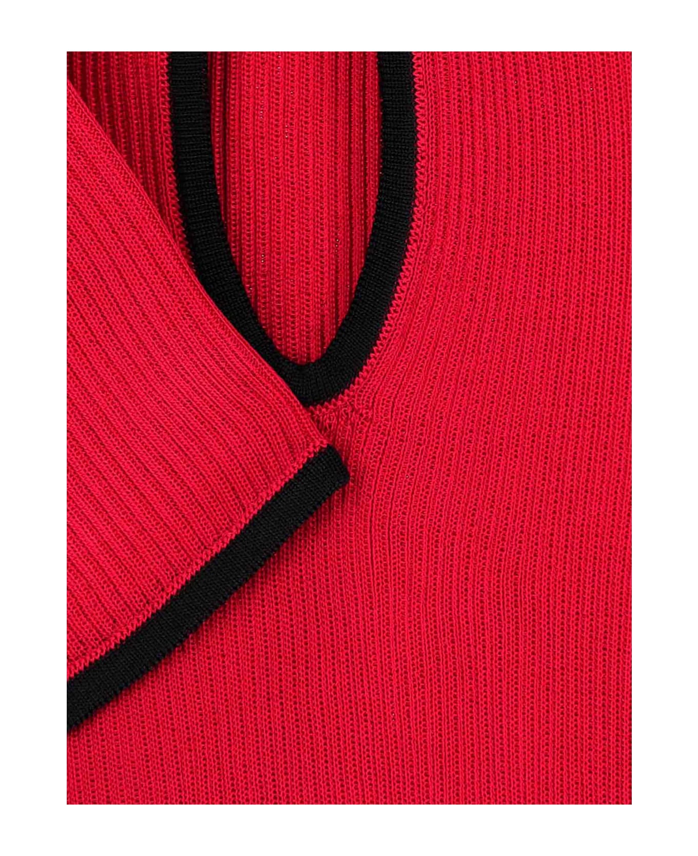Valentino Ribbed Top - Red