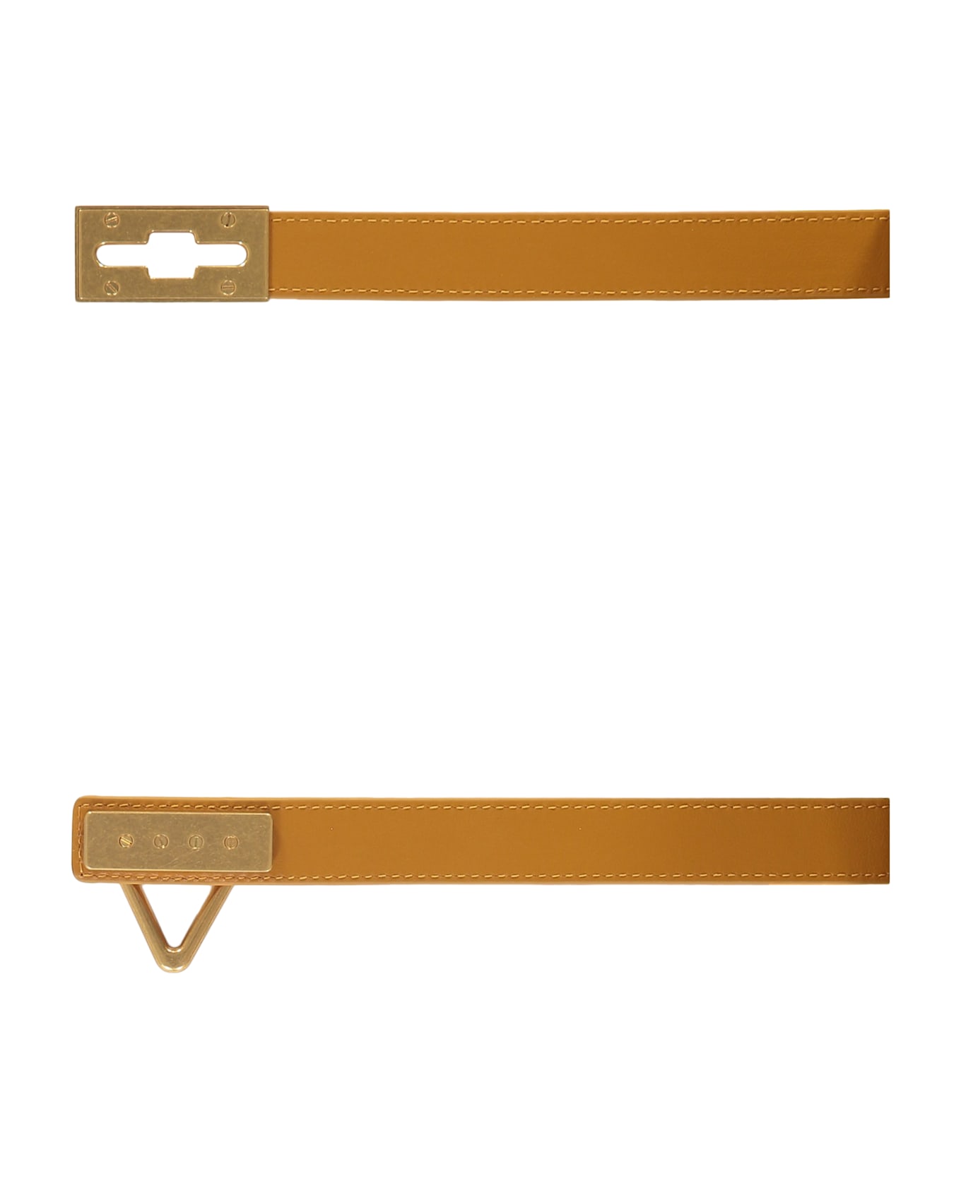 Bottega Veneta Point Lock Belt - Saddle Brown