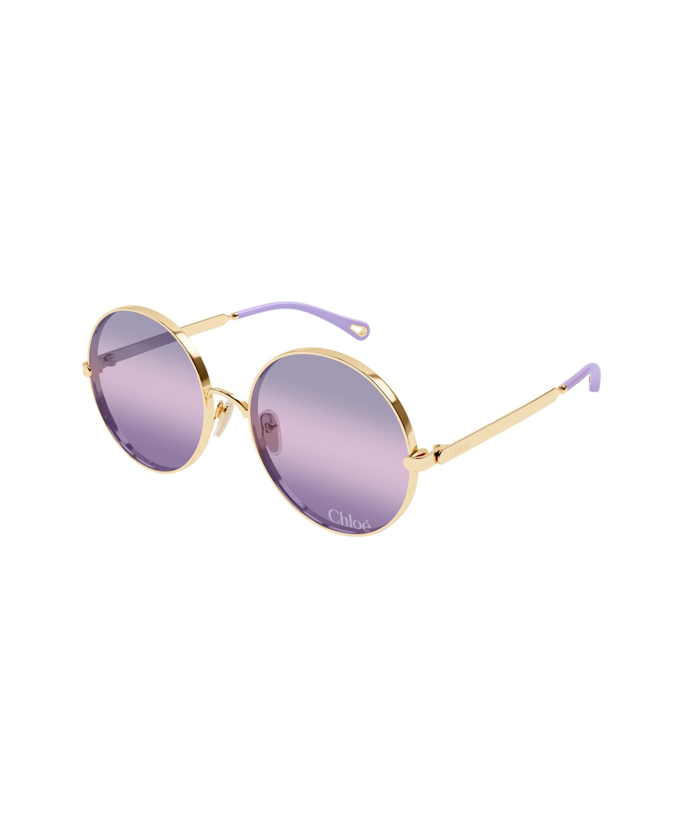 Chloé Ch0321s Aly Linea Chloé 002 Gold Violet Sunglasses - Oro