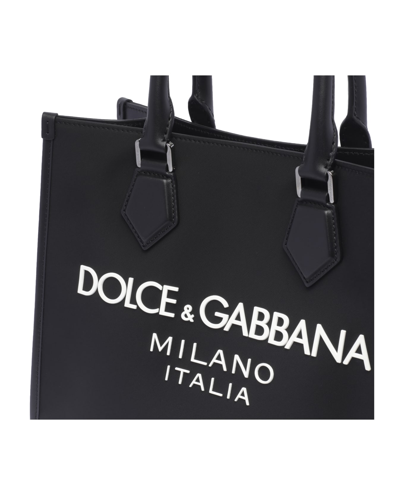 Dolce & Gabbana Nylon Logo Shopping Bag - Nero
