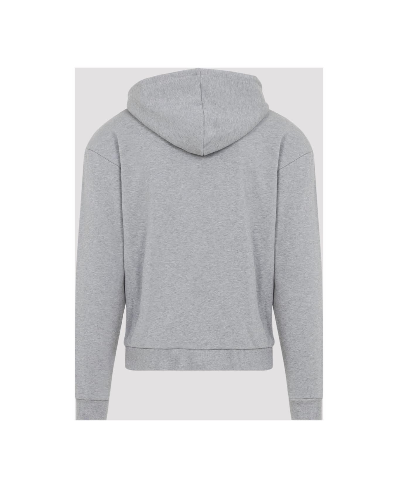 Celine Loose Zip Up Hoodie - Grey Melange Burgundy