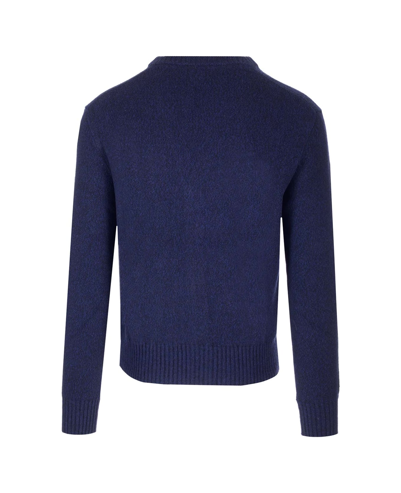 Ami Alexandre Mattiussi Blue Cashmere And Wool Cardigan - Blue