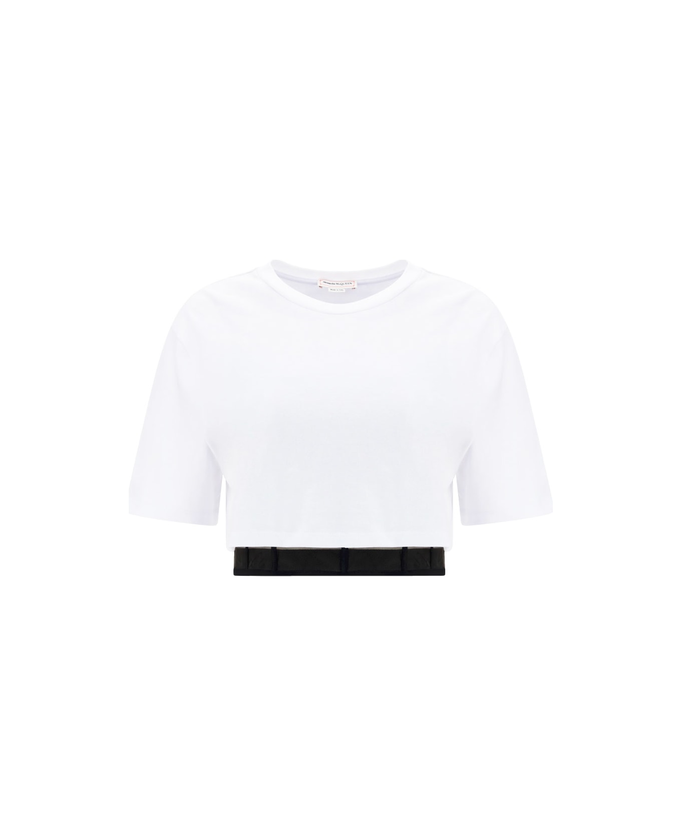 Alexander McQueen Bustier Hybr T-shirt - Optical White