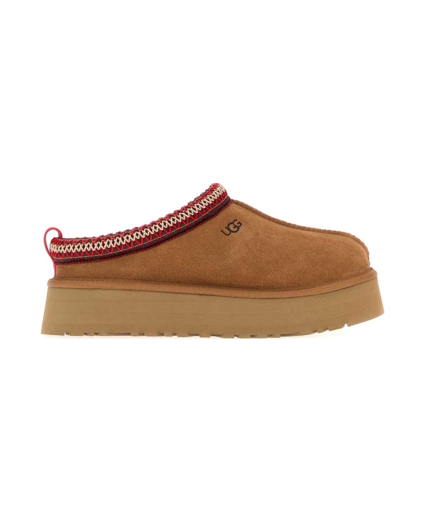 UGG Camel Suede Tazz Ii Slippers - CHESTNUT