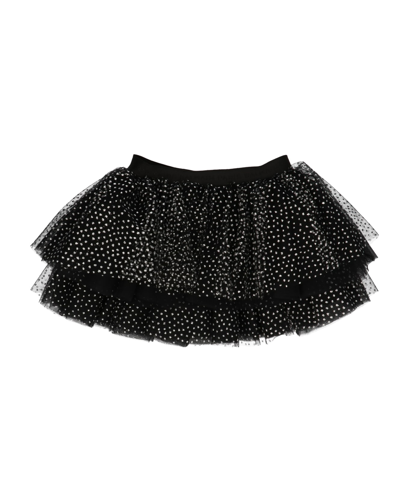 Balmain Glitter Tulle Skirt - Black  