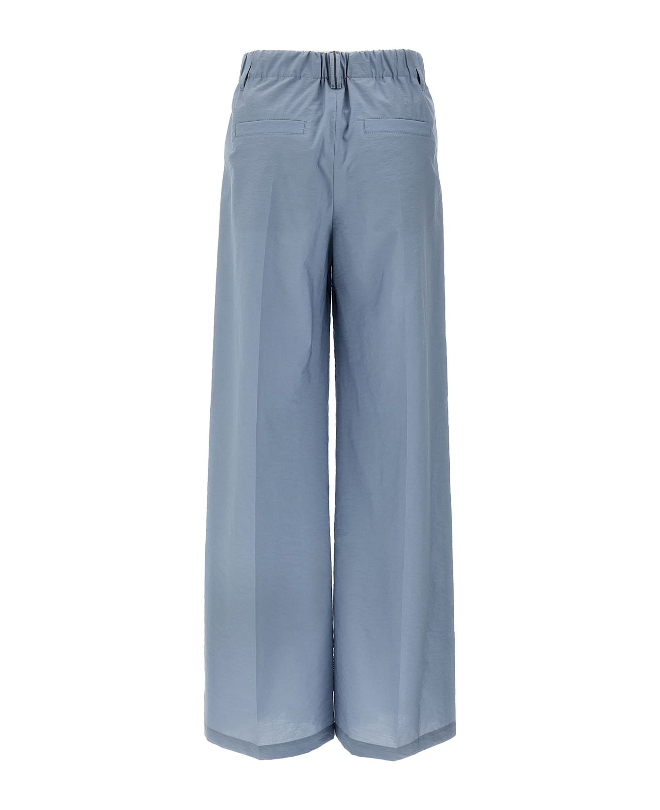 Brunello Cucinelli Cotton Trousers - Light Blue
