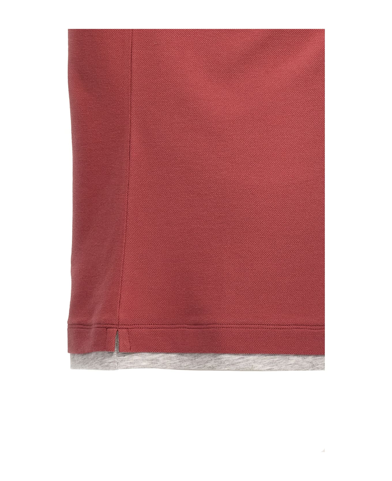 Brunello Cucinelli Double Layer Effect Polo Shirt - Fuchsia