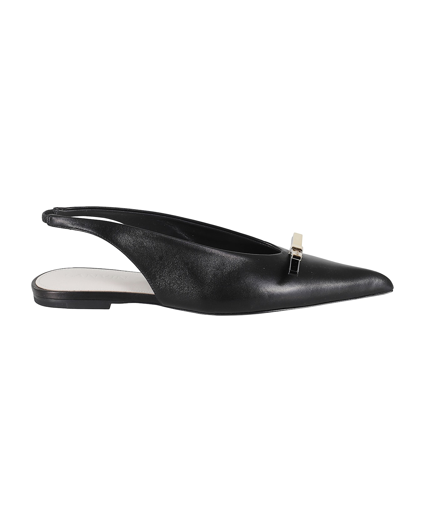 Lanvin Bow Flat Slingback - Black