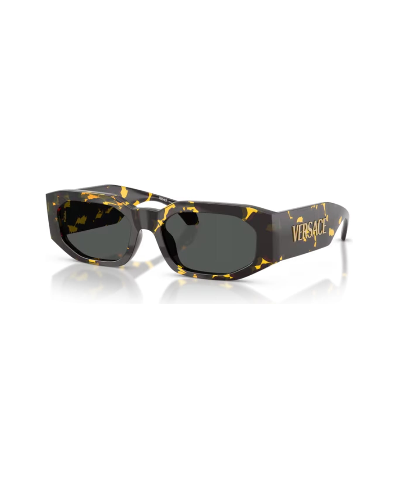 Versace Eyewear Versace 0ve4489u Signature 552887 Tartarugato Marrone Sunglasses - Marrone