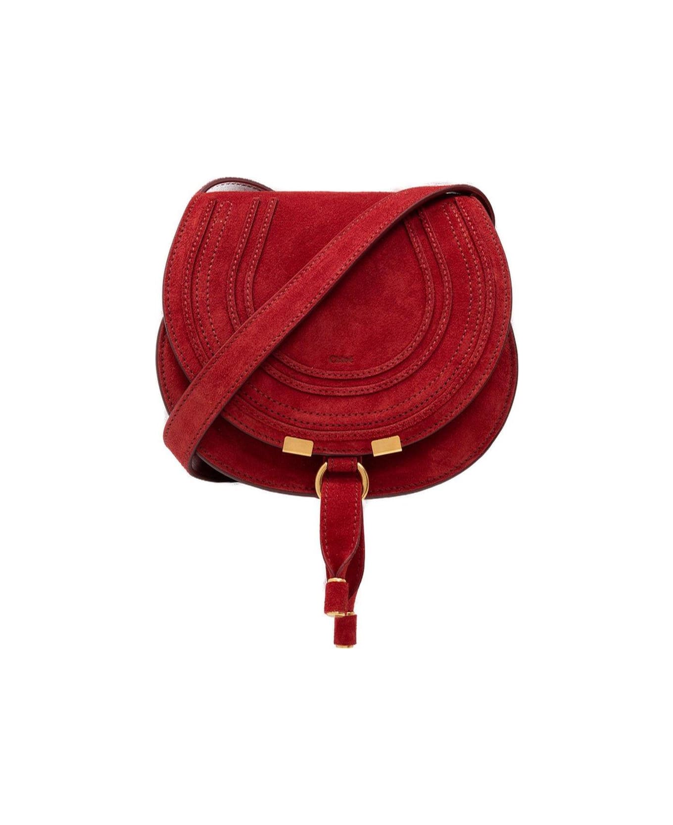 Chloé Marcie Small Saddle Bag - red