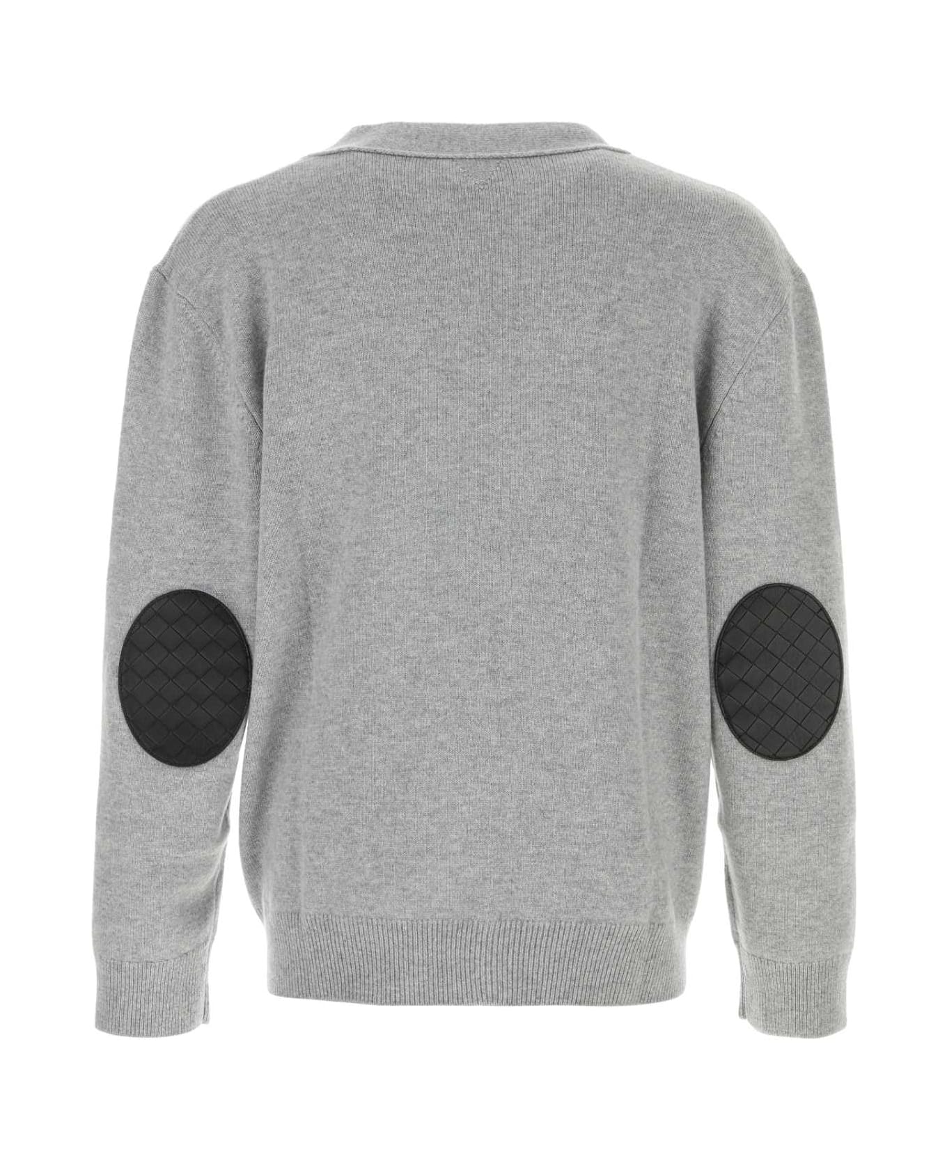 Bottega Veneta Grey Cashmere Cardigan - LIGHTGREYMELANGE