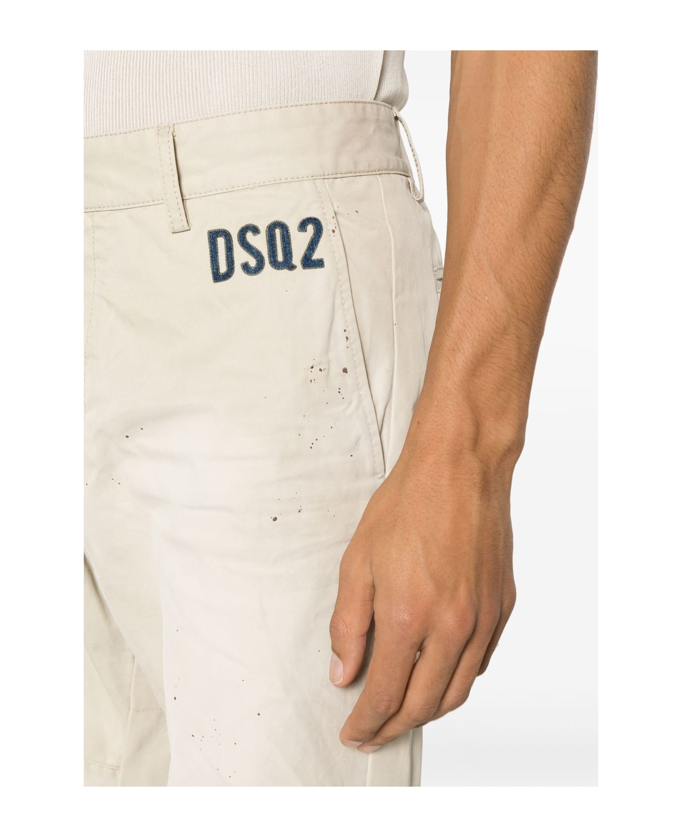 Dsquared2 Stamps Sexy Chino Trousers - Beige