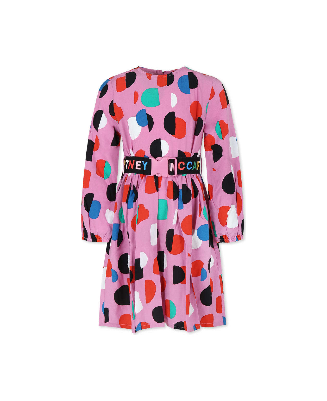 Stella McCartney Kids Pink Dress For Girl With Logo - Pink