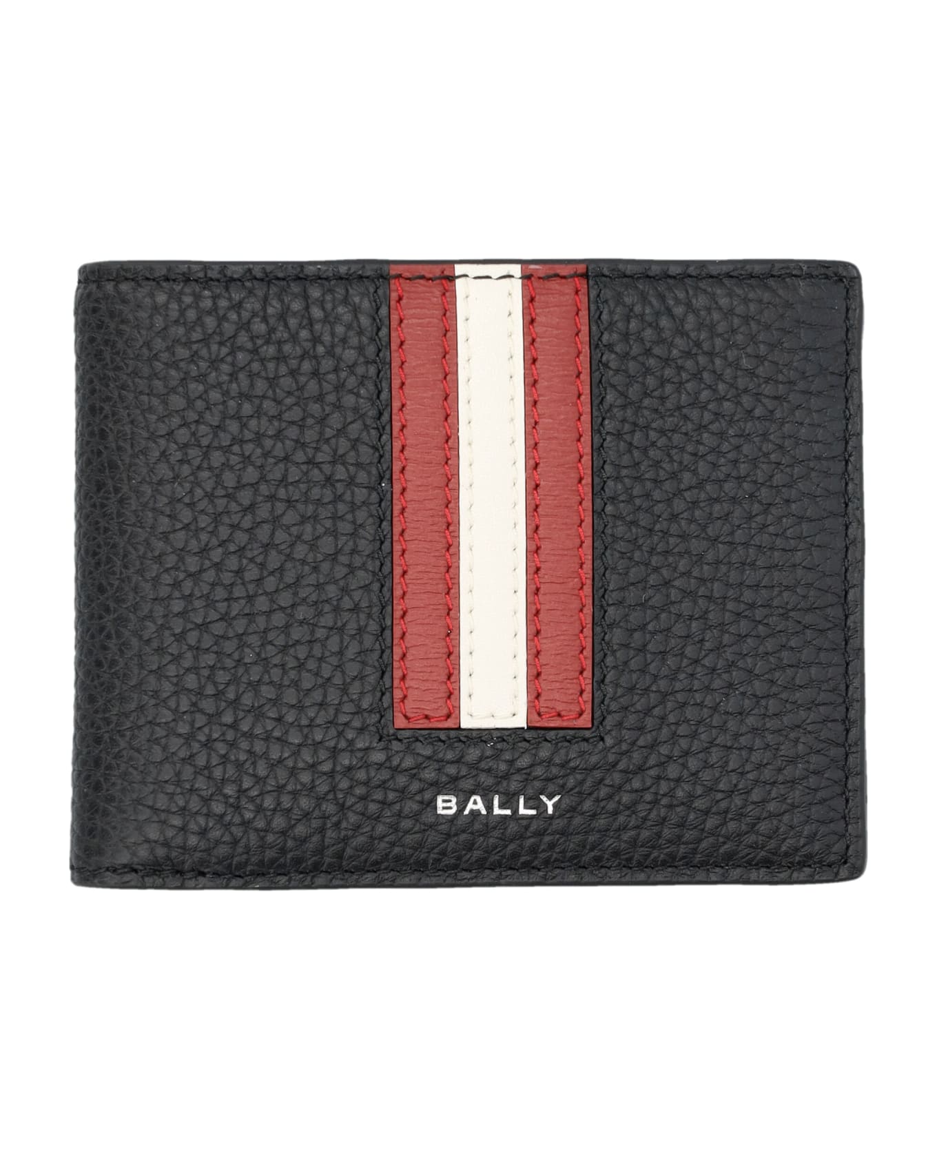 Bally Rbn Bifold 6cc Wallet - BLACK/BALLYRED+PALL