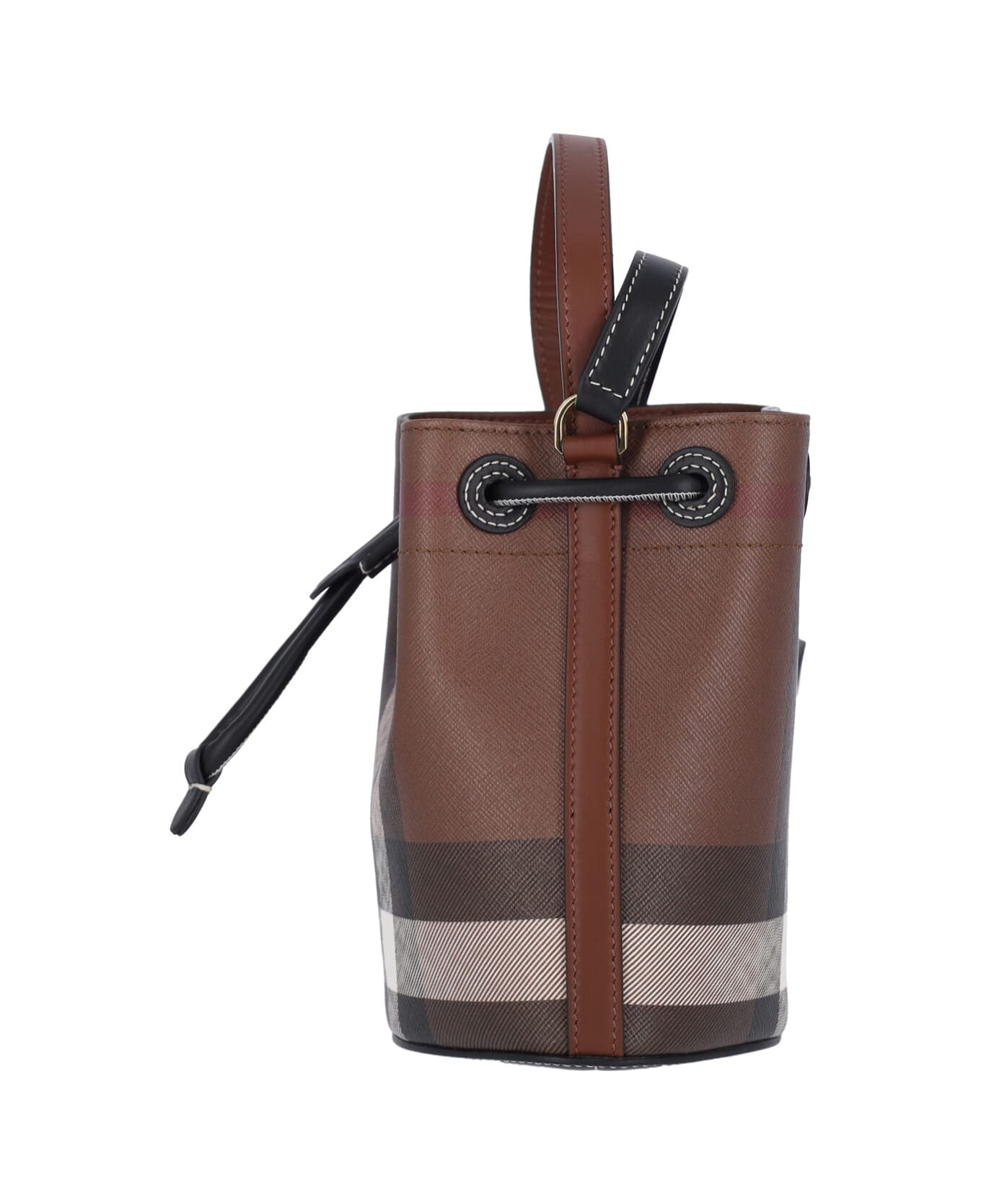 Burberry "tb" Mini Bucket Bag - Brown