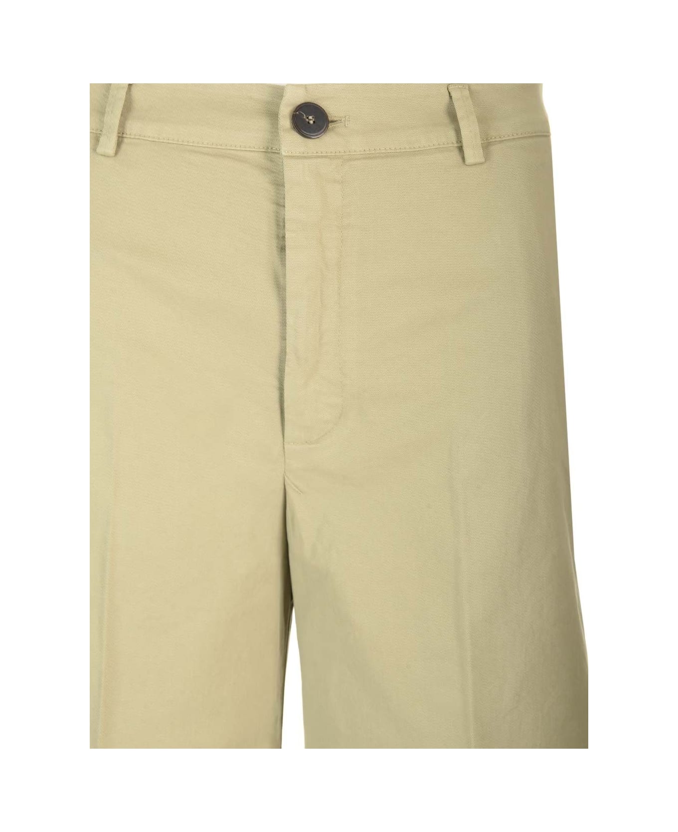 Forte_Forte Cotton Twill Flared Trousers - Green