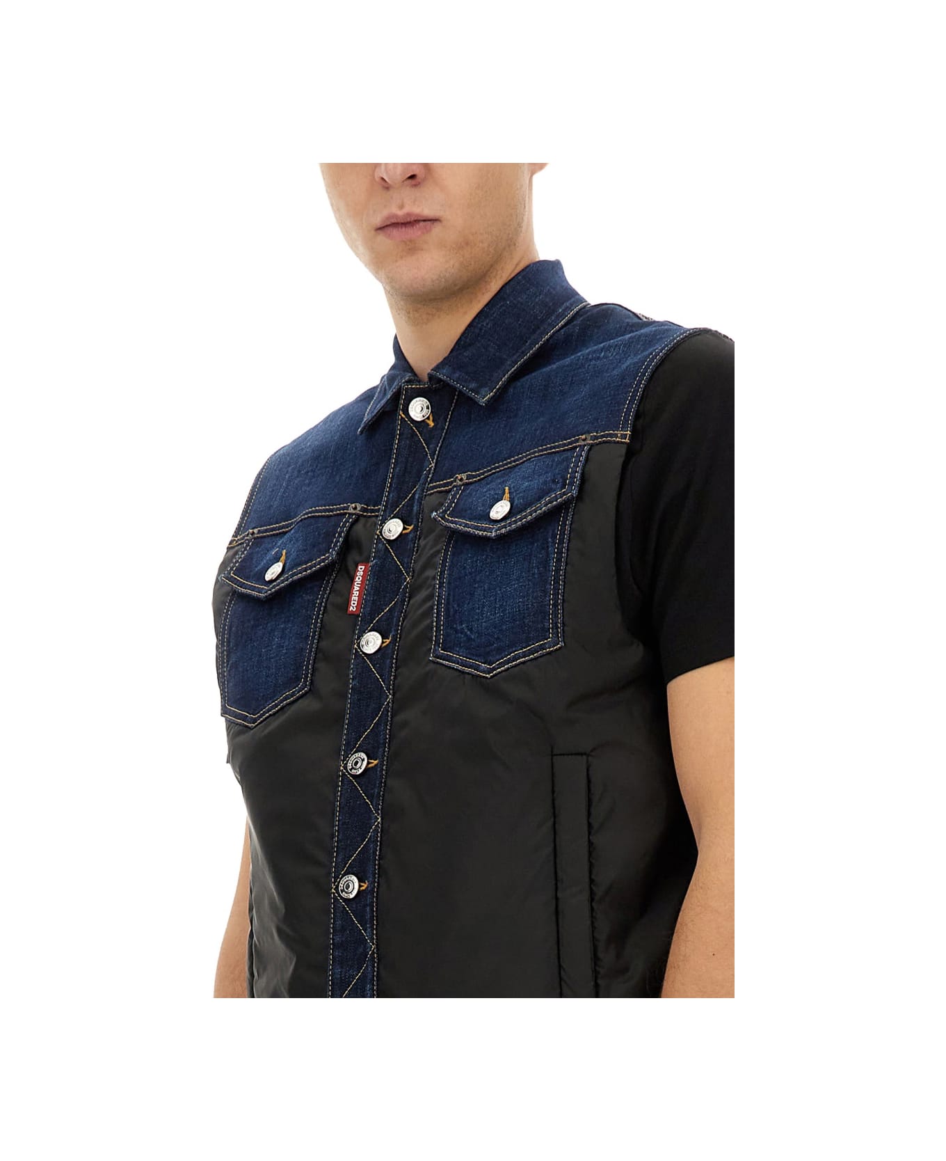 Dsquared2 Denim Puffer Vest - DENIM