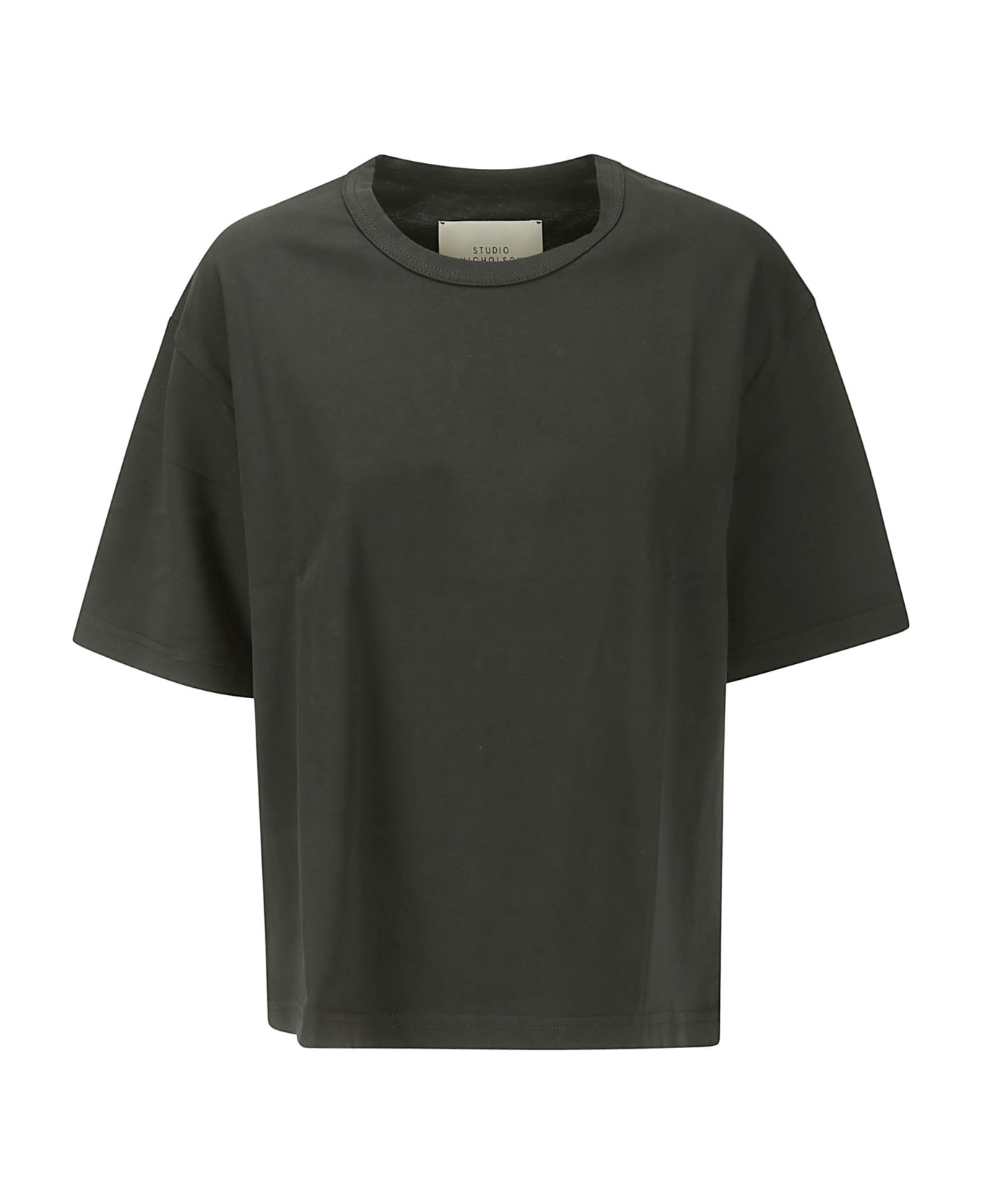 Studio Nicholson Continuity - Jersey - Womens Short Sleeve T-shirt - BLACK