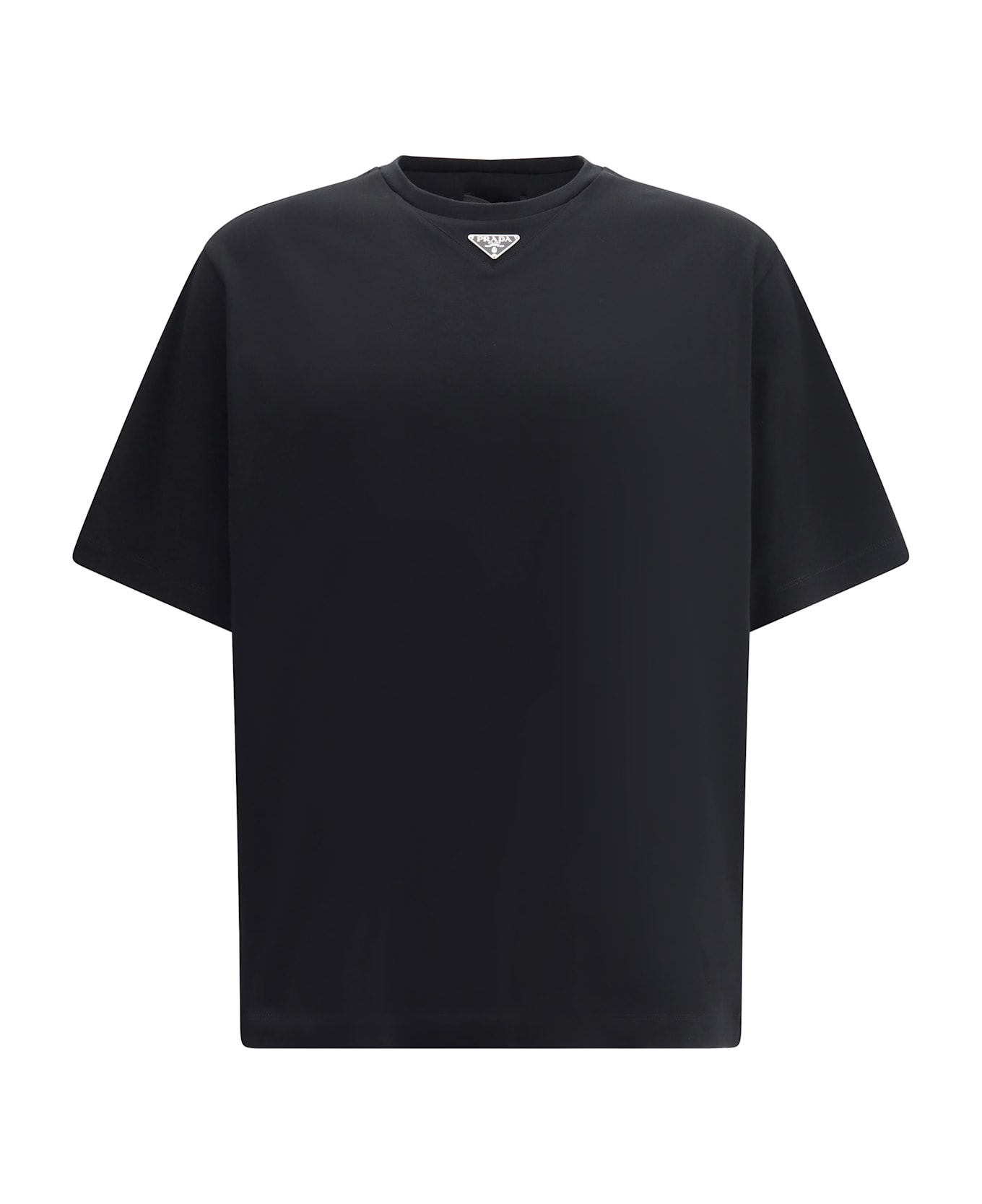 Prada T-shirt With Triangular Plaque