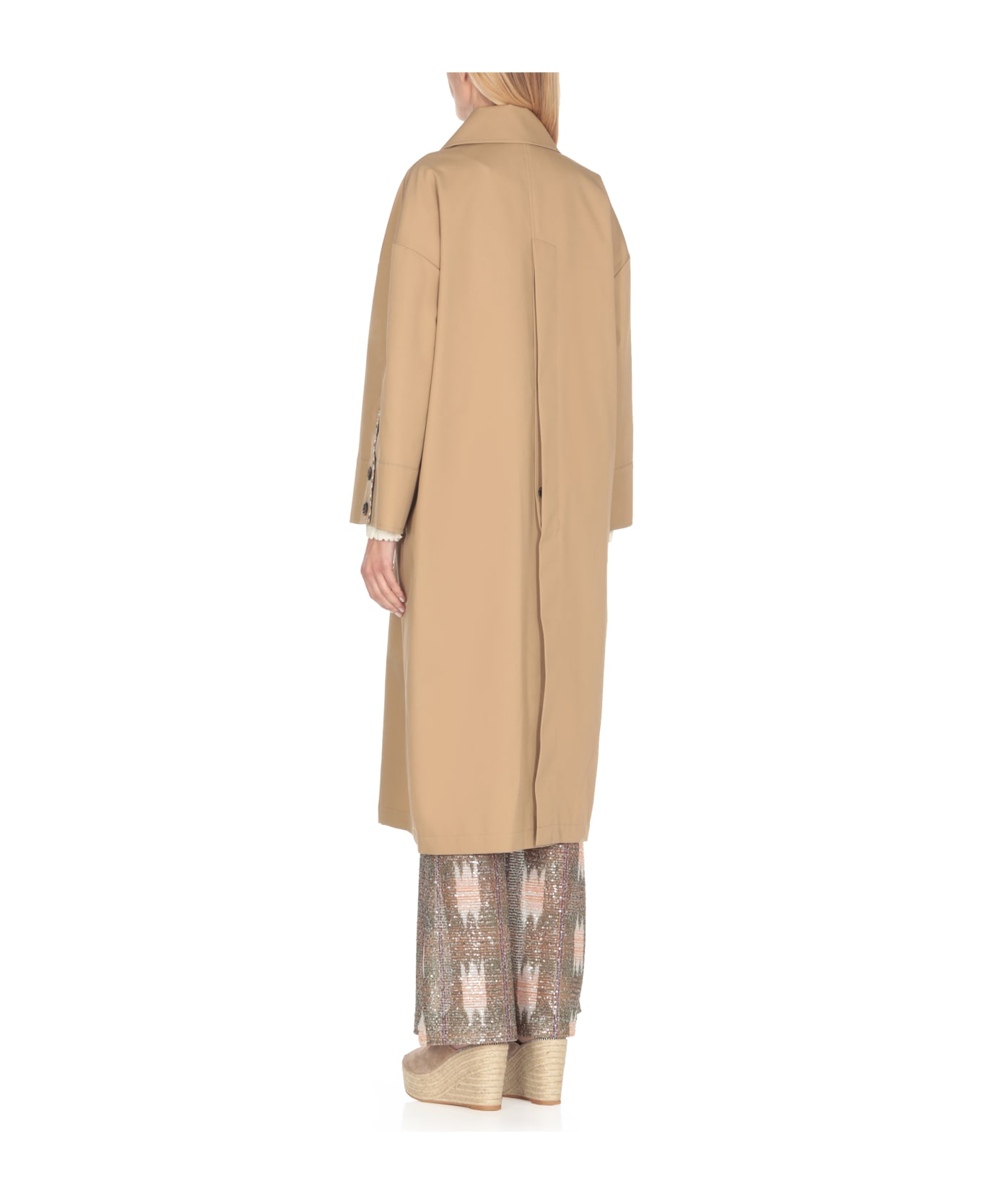 Bazar Deluxe Double Breasted Coat - BEIGE
