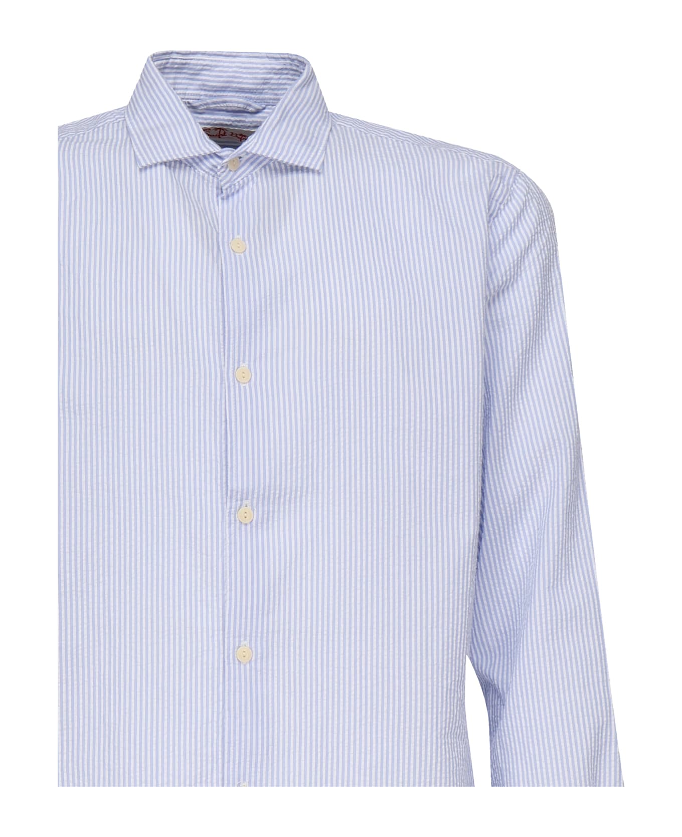 MC2 Saint Barth Pamplona Striped Linen Shirt - Blue