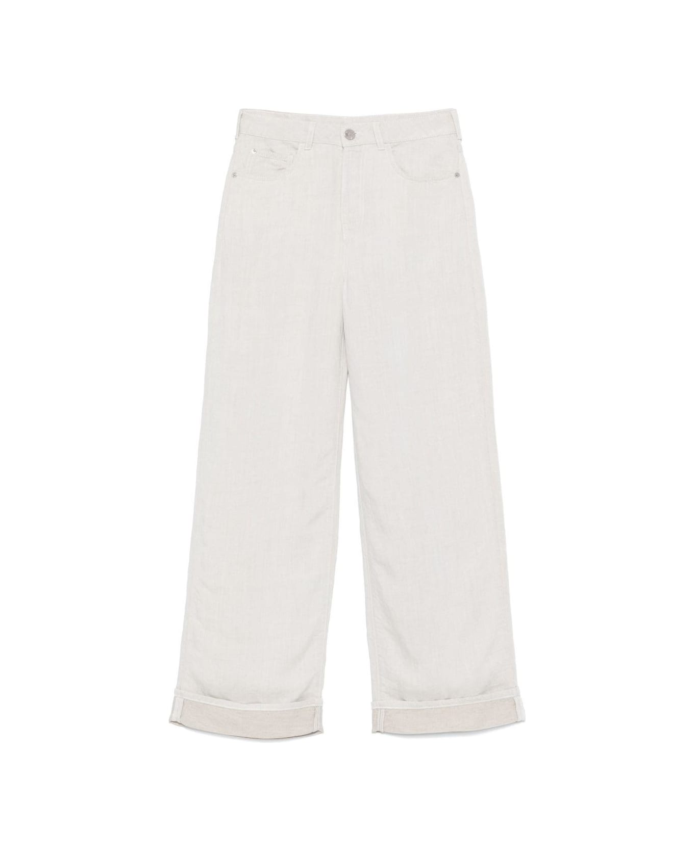 Emporio Armani Jeans Light Grey Wide Leg - Light Grey