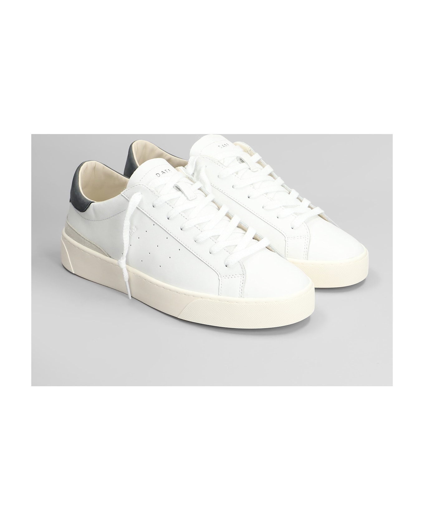 D.A.T.E. Sonica Sneakers In White Leather - White