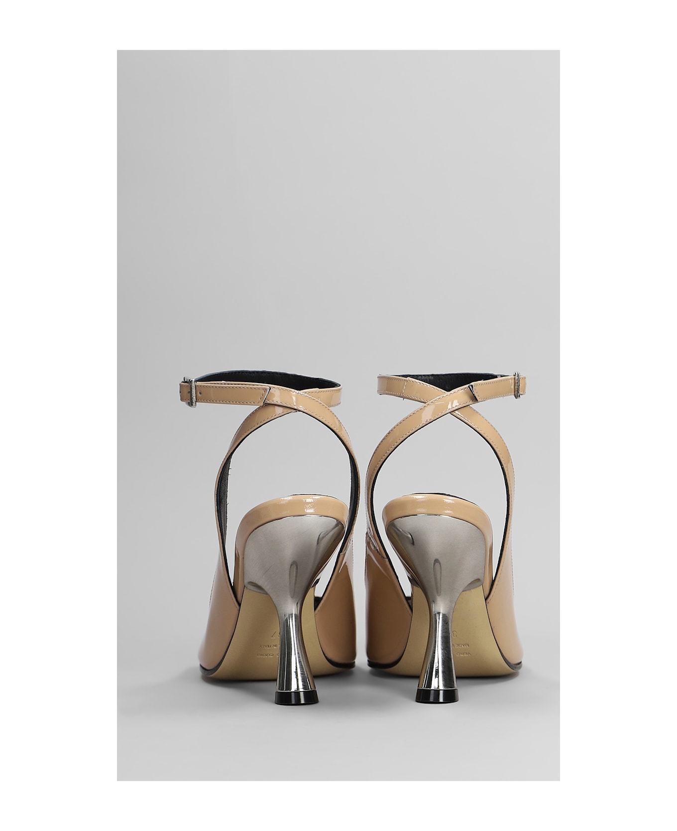 Alchimia Sandals In Camel Patent Leather - Camel