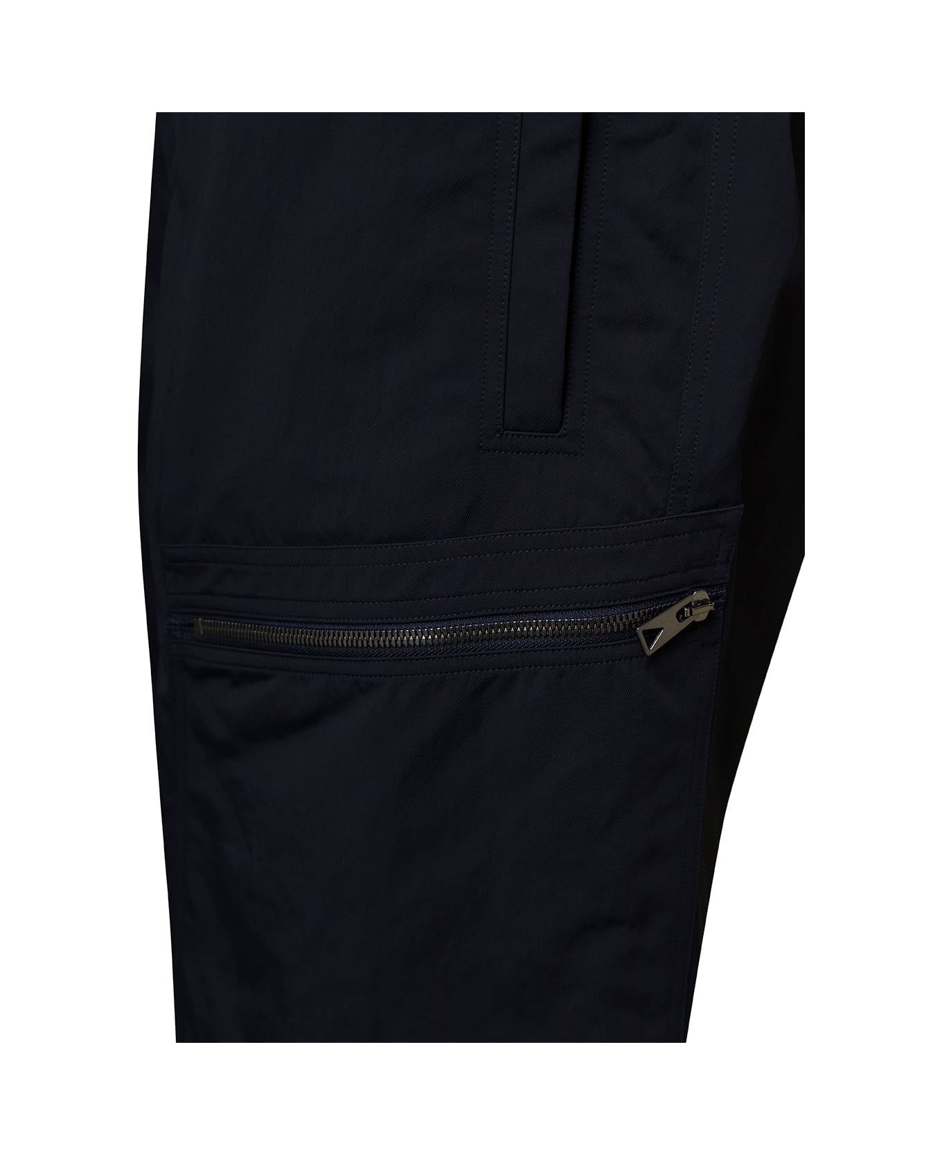 Bottega Veneta Black Bermuda Shorts With Zip Pockets Black In Polyamide Man - MIDNIGHT BLUE