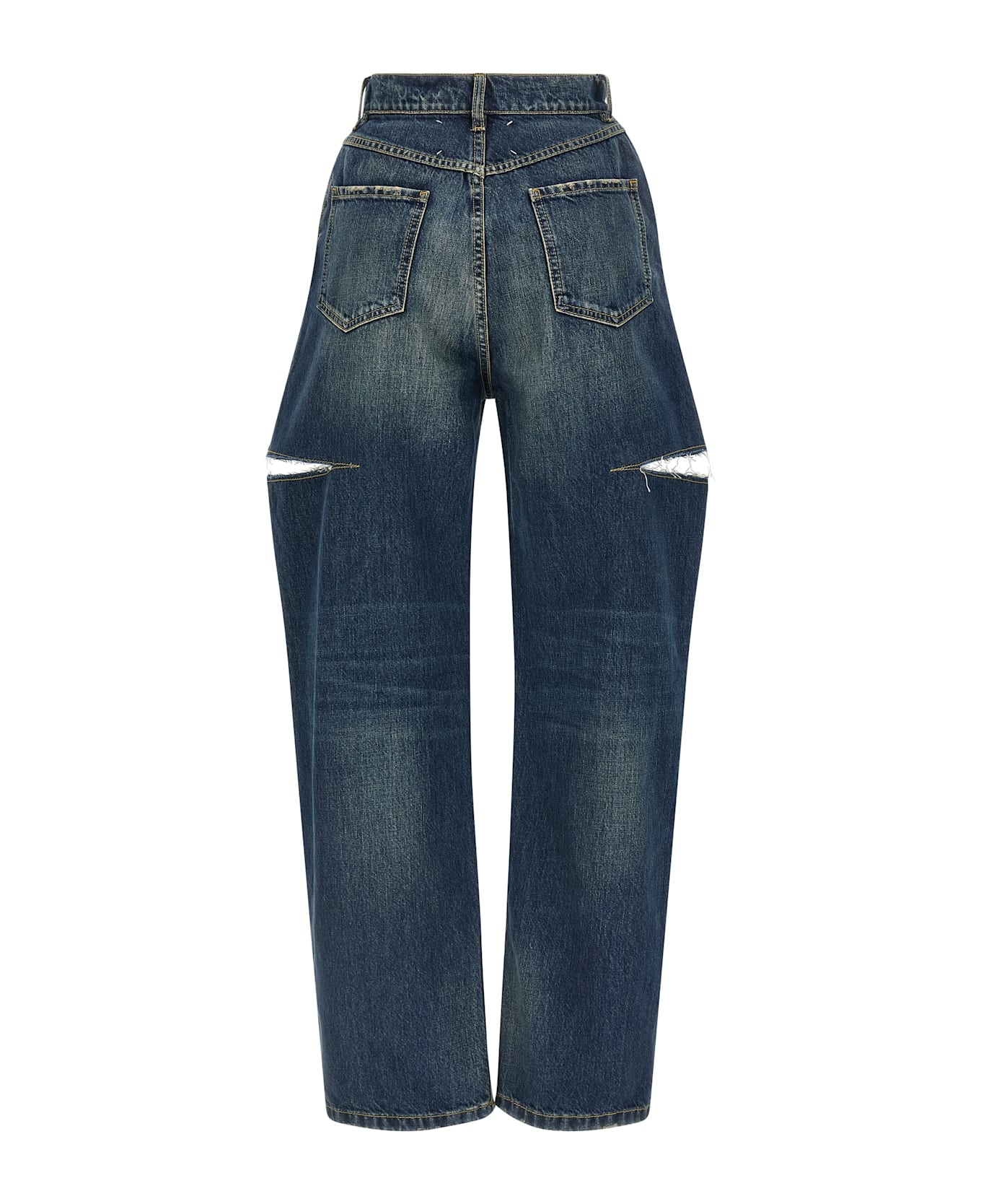 Maison Margiela Cut-out Jeans - Blue