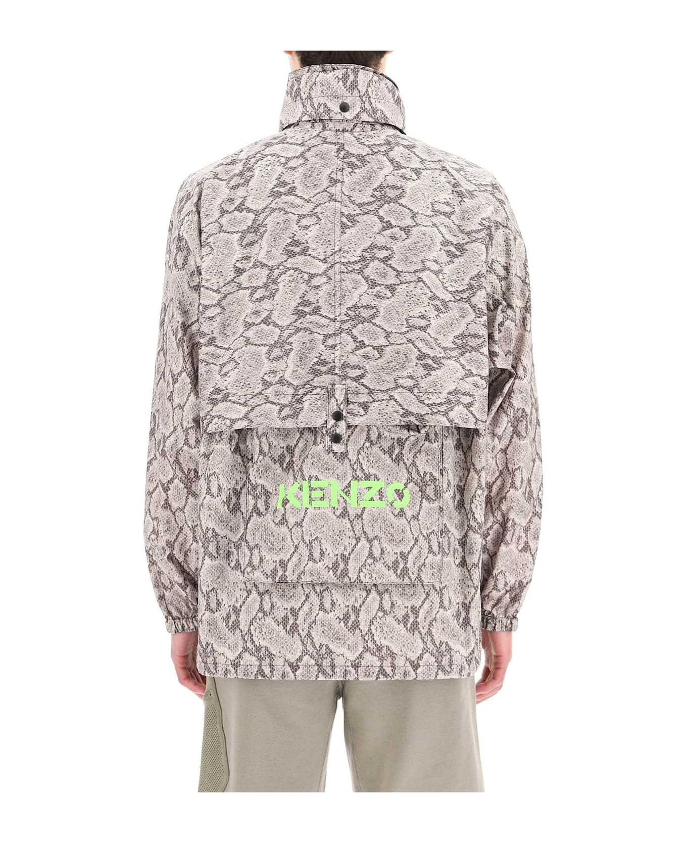 Kenzo Snakeskin Printed Jacket - Beige