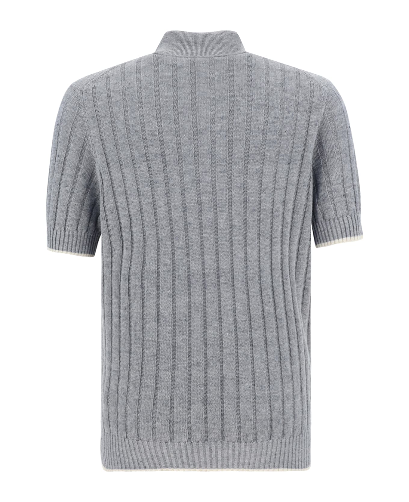 Brunello Cucinelli Ribbed Polo Shirt - Cp843