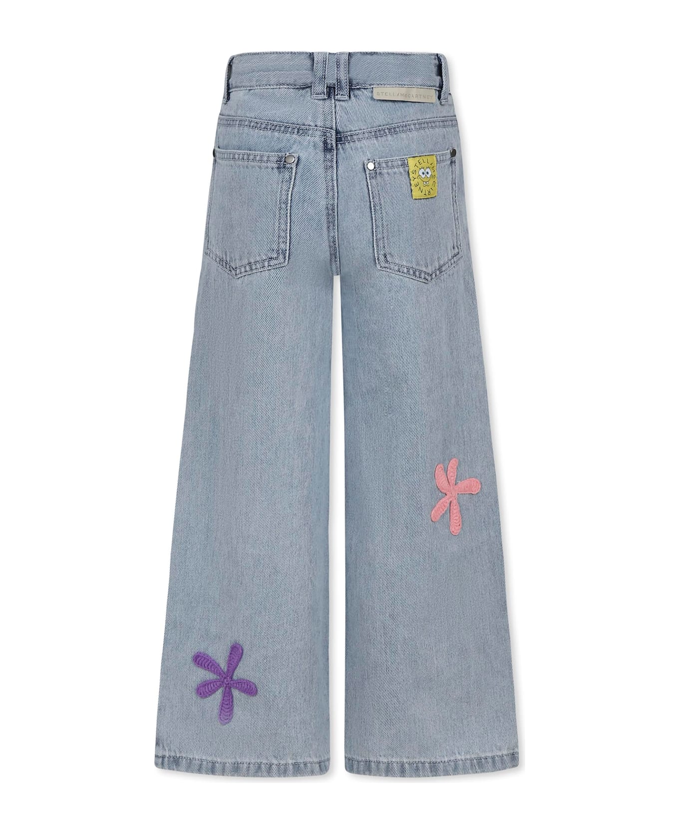 Stella McCartney Kids Denim Jeans For Girl With Spongebob - Denim