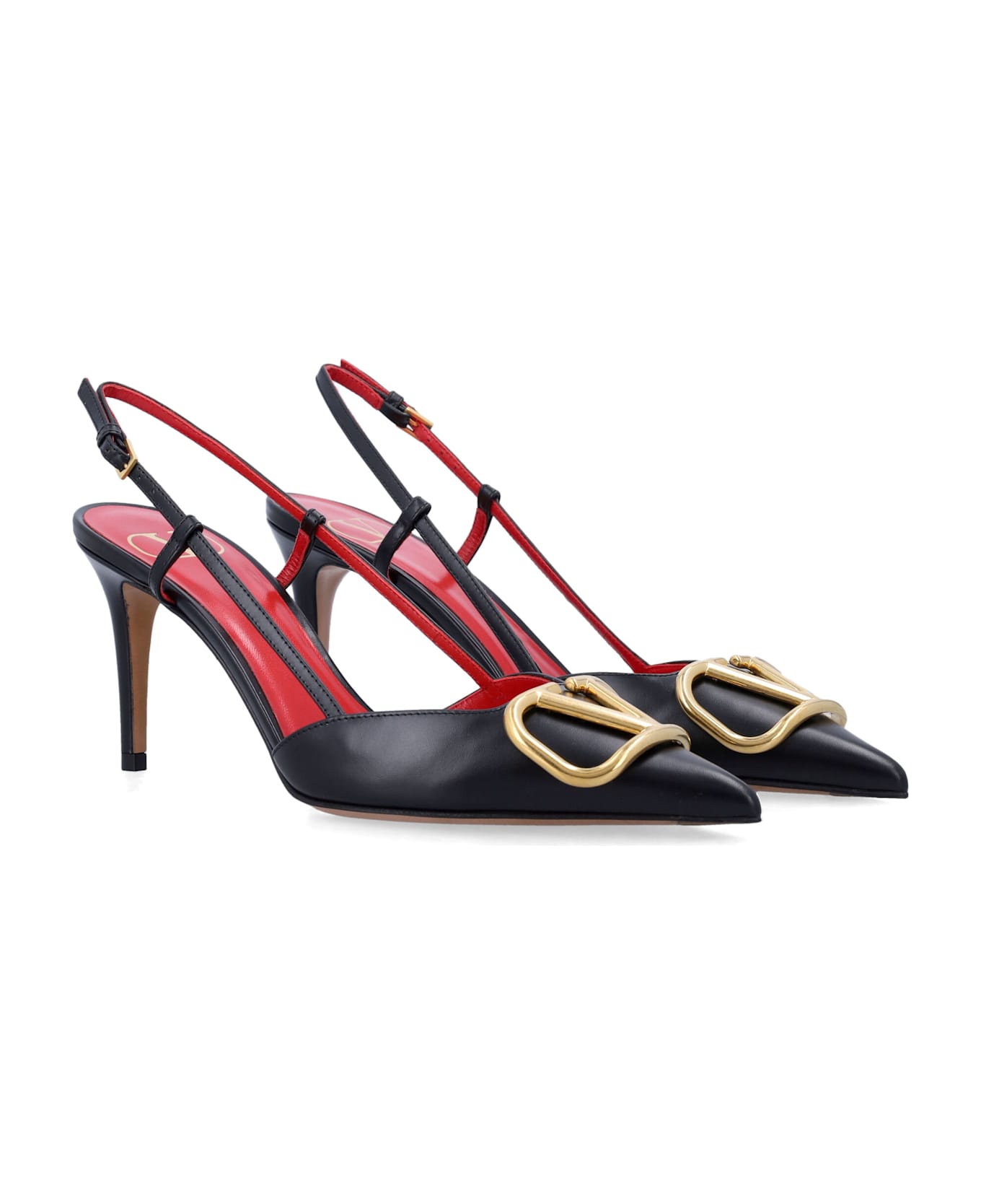 Valentino Garavani V Logo Sling Back - NERO