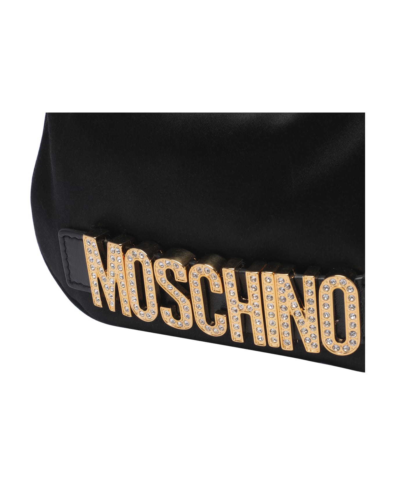 Moschino Lettering Shoulder Bag - Black
