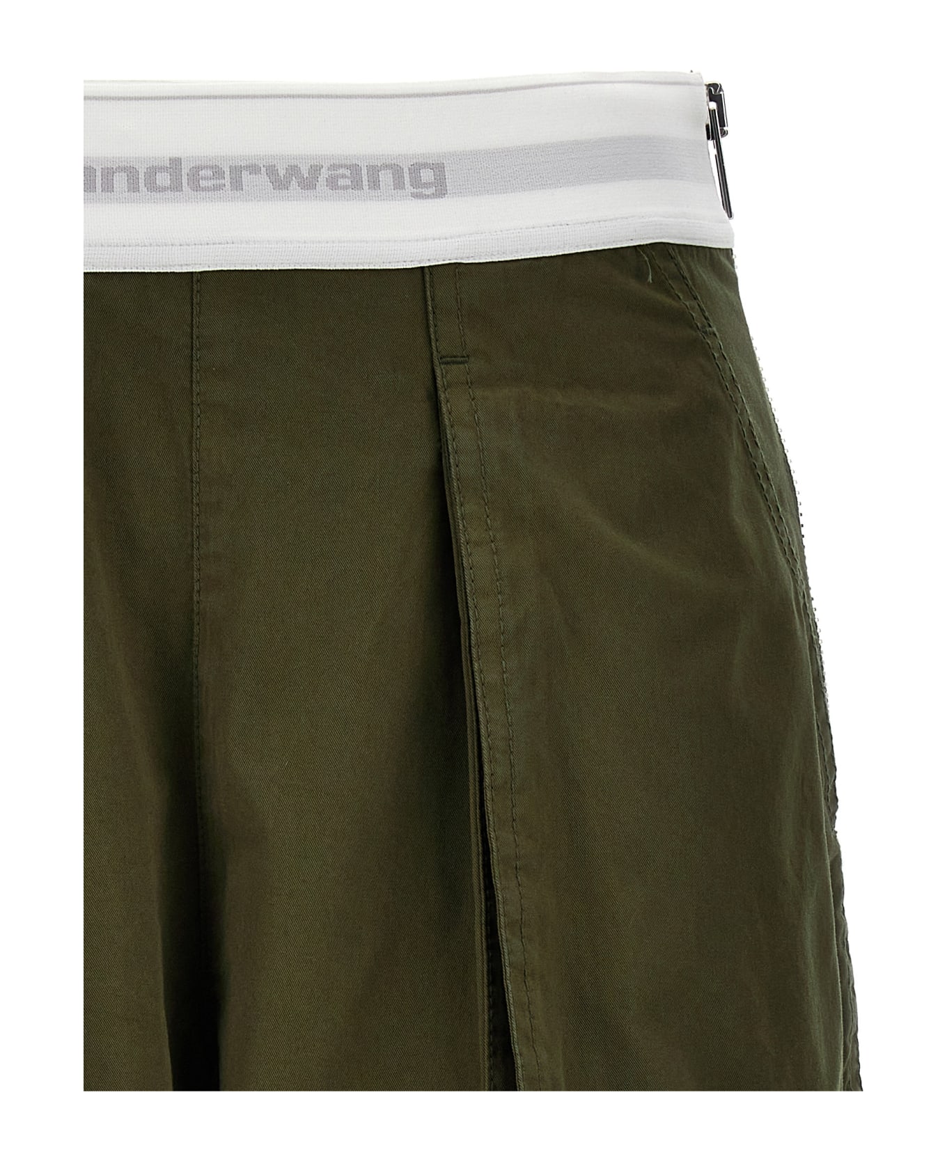 Alexander Wang 'high Waisted Cargo Rave' Shorts - Green