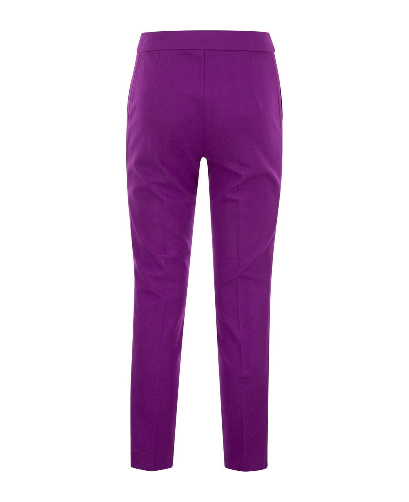 Max Mara Pianoforte Tanga Jersey Tuxedo Trousers - Iris