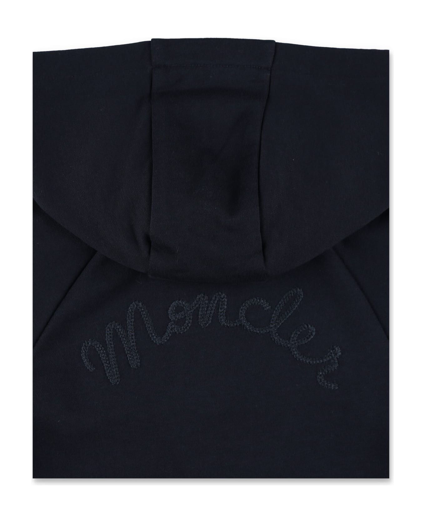 Moncler Cropped Zip Hoodie - BLUE