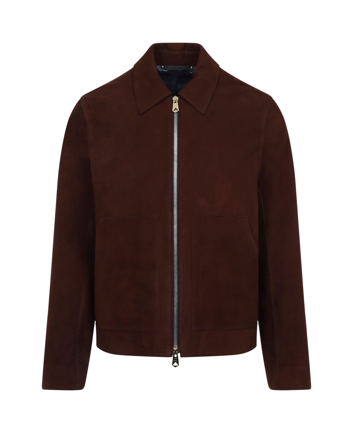 Paul Smith Regular Fit Leather Jacket - Brown