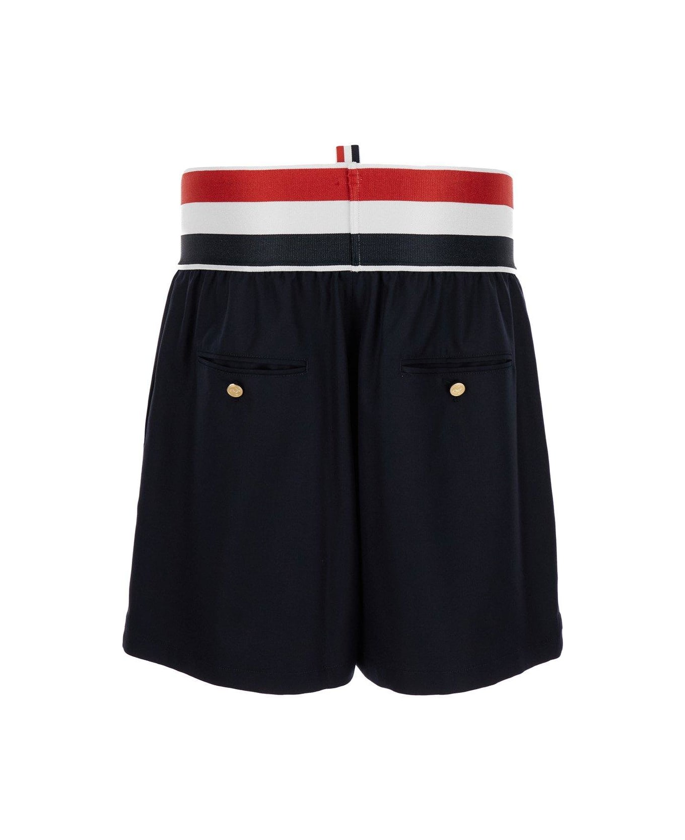 Thom Browne Logo-patch Shorts - Blu ショートパンツ