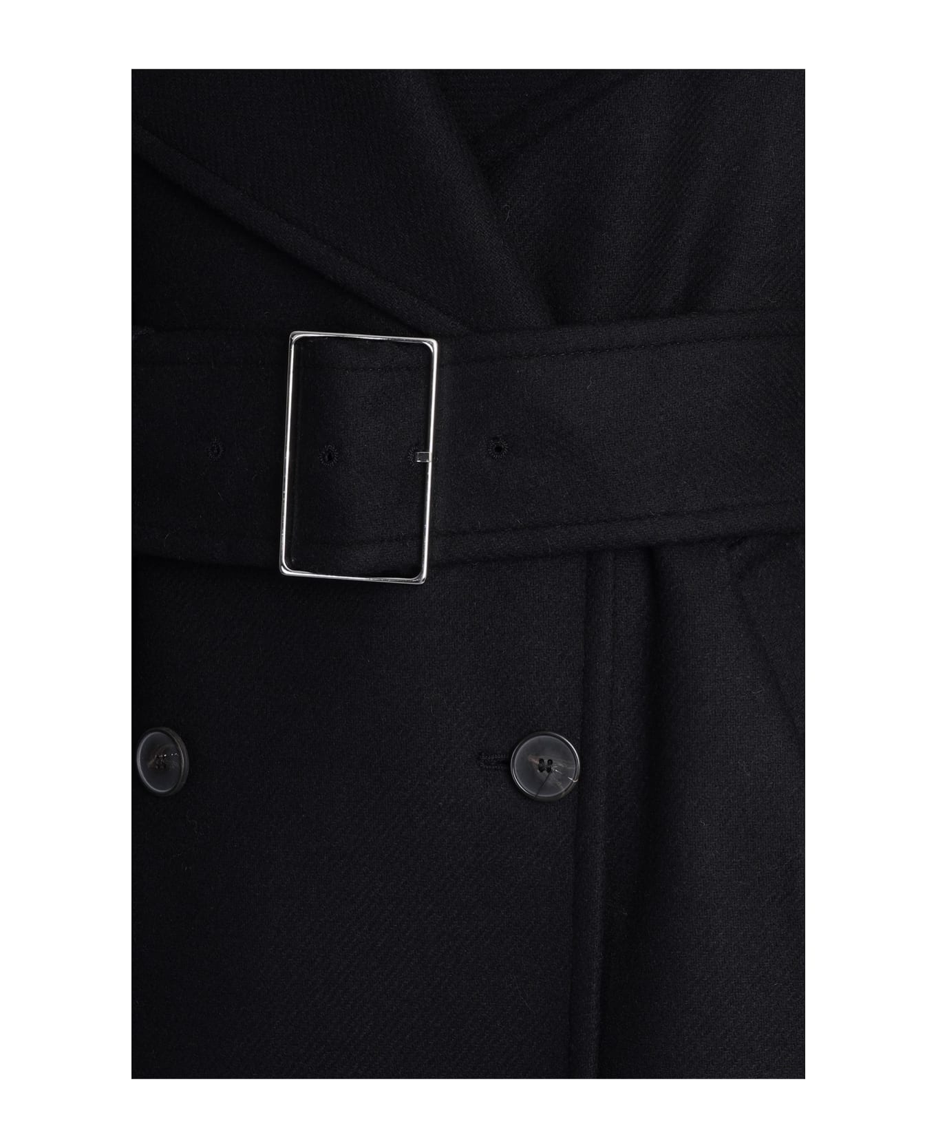 IRO Kealia Coat In Black Wool - black