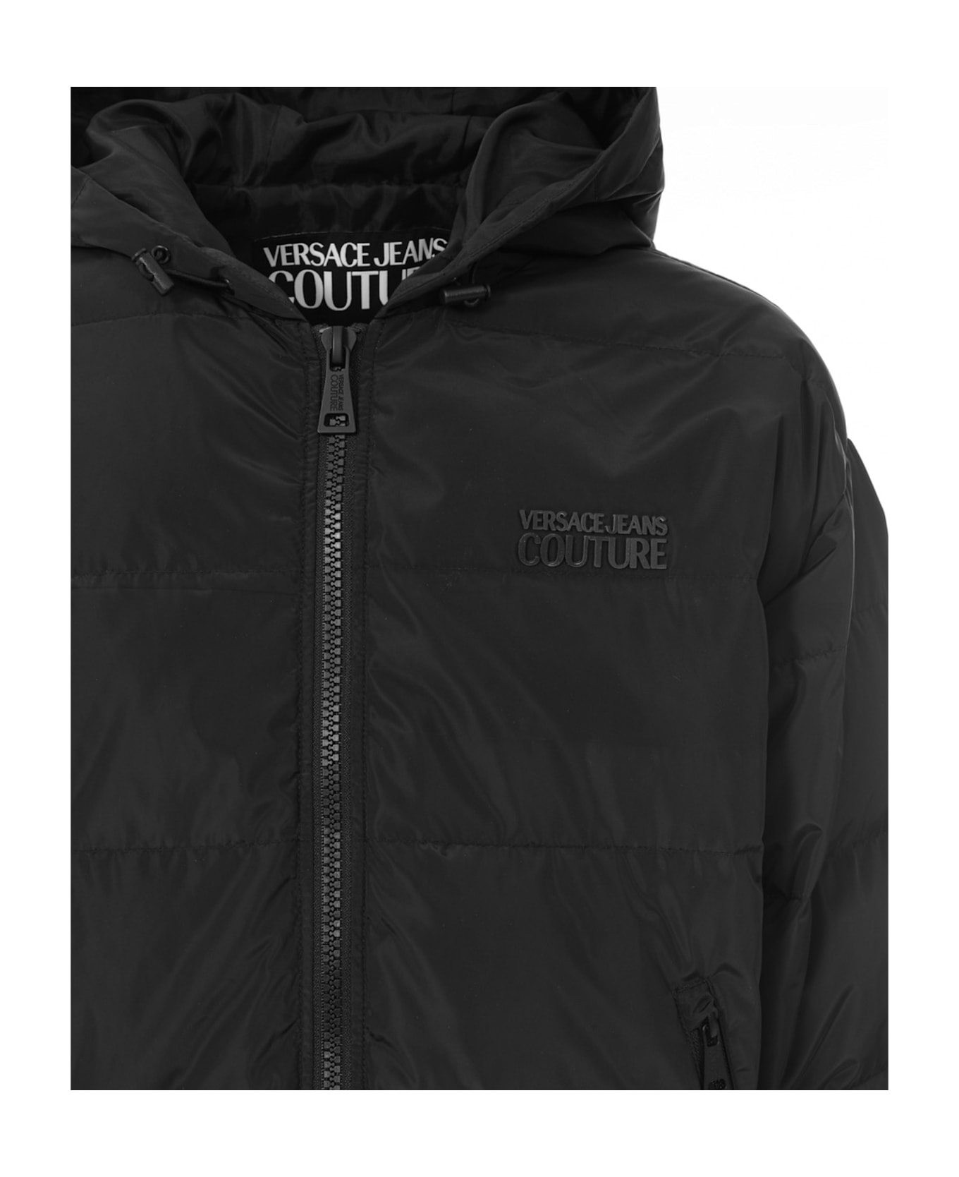Versace Jeans Couture Men S Black Short Down Jacket - Black