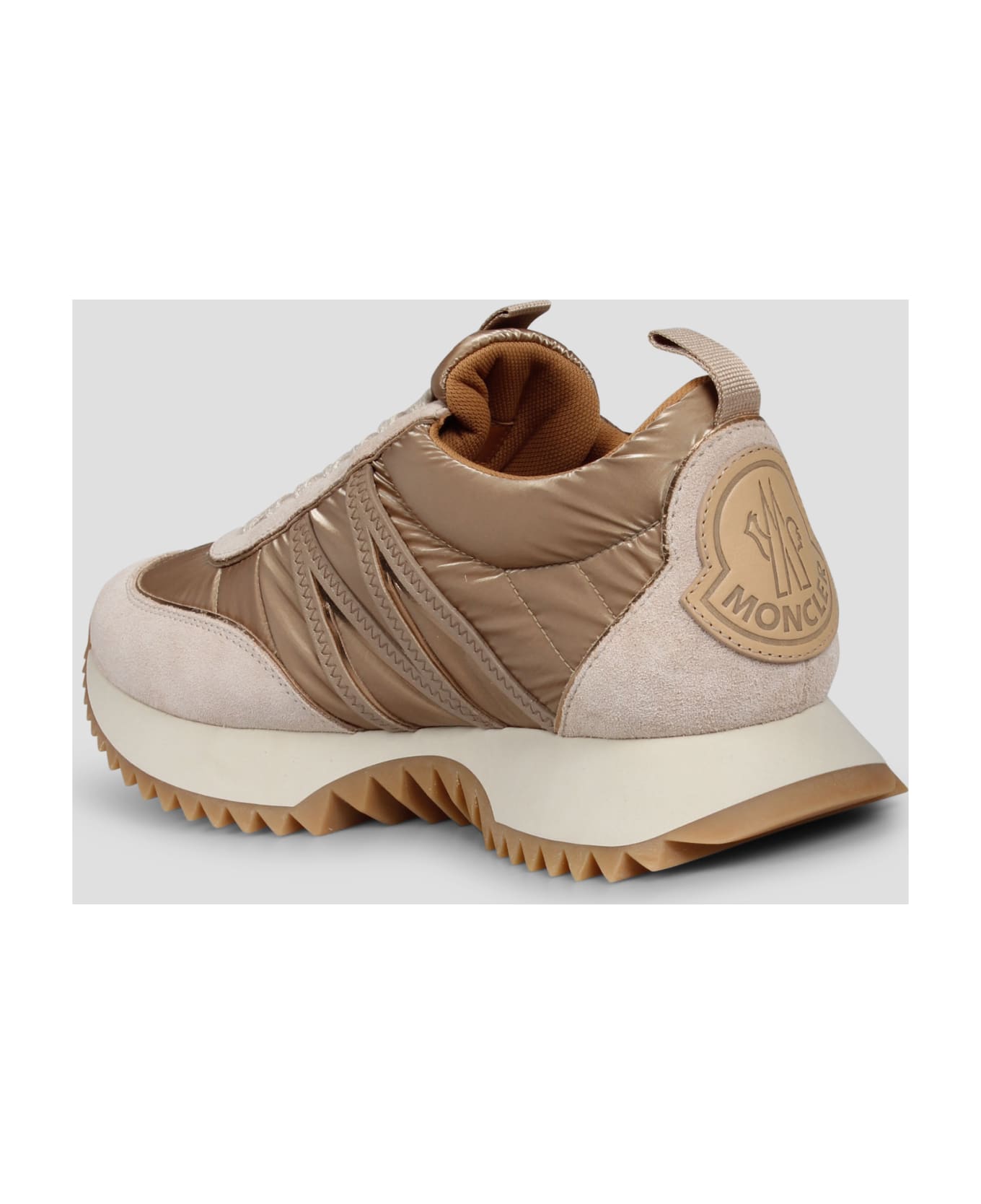 Moncler Round Toe Lace-up Sneakers - Nude & Neutrals スニーカー