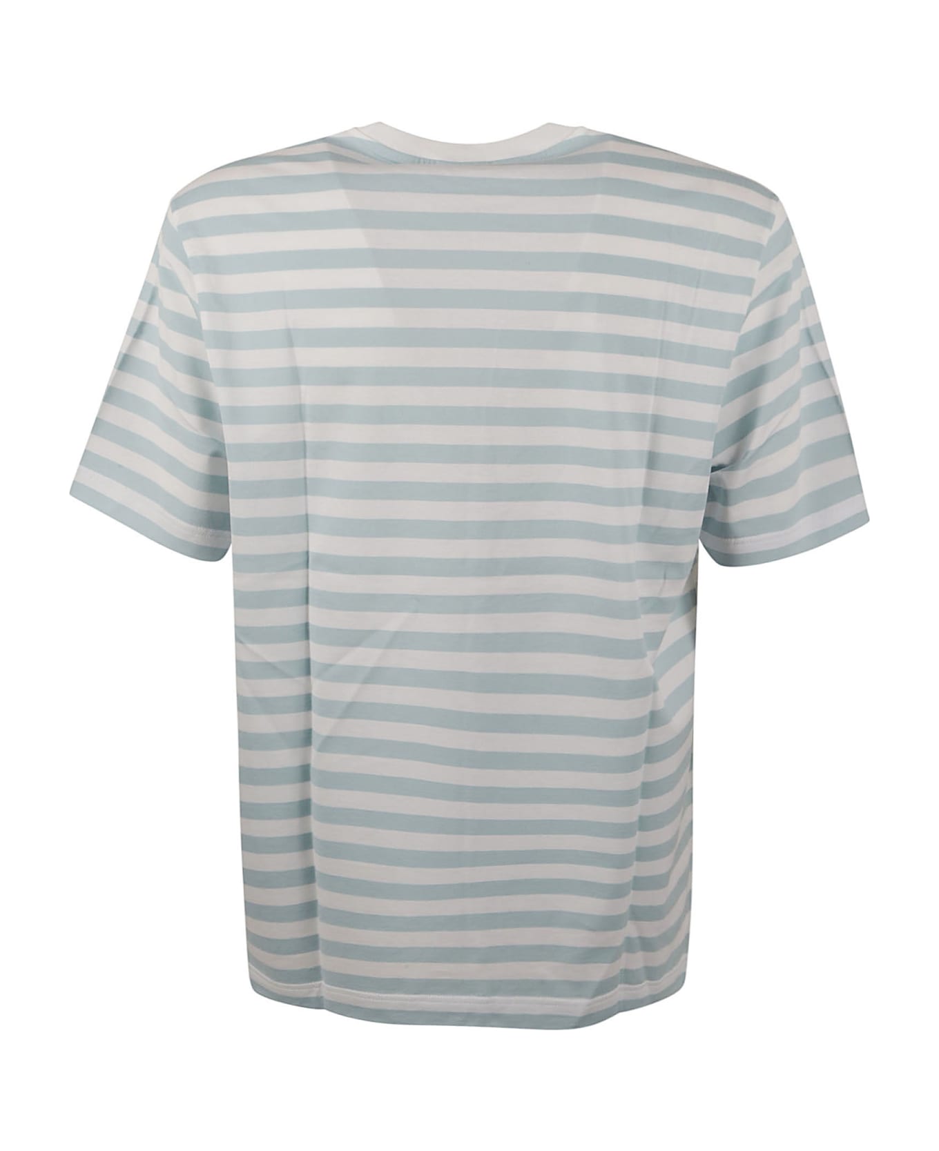 Versace Striped T-shirt - White/Pale Blue