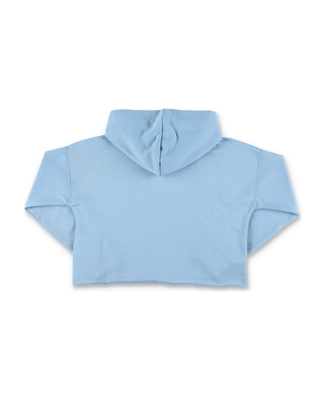 Golden Goose Cropped Hoodie With Logo - BLUE