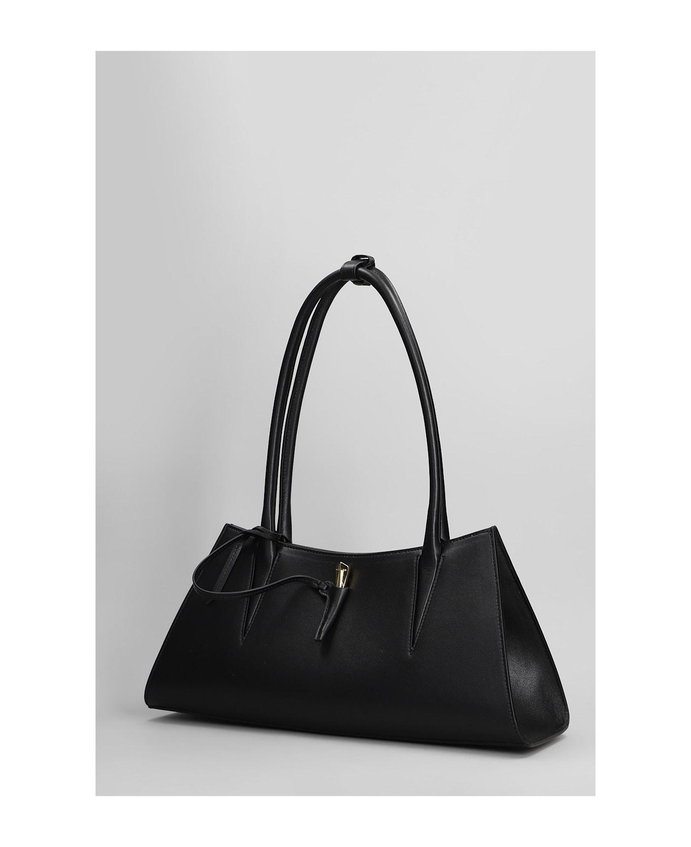 Mugler Shoulder Bag In Black Leather - black